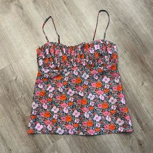 J.Crew gathered organic cotton camisole in Liberty Meadow Song. NWT. Size 2.